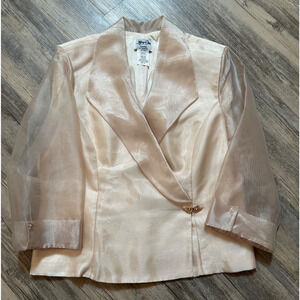 Jeffrey & Dara Evenings Top Black Velvet Burnout Bell Sleeve Size 12